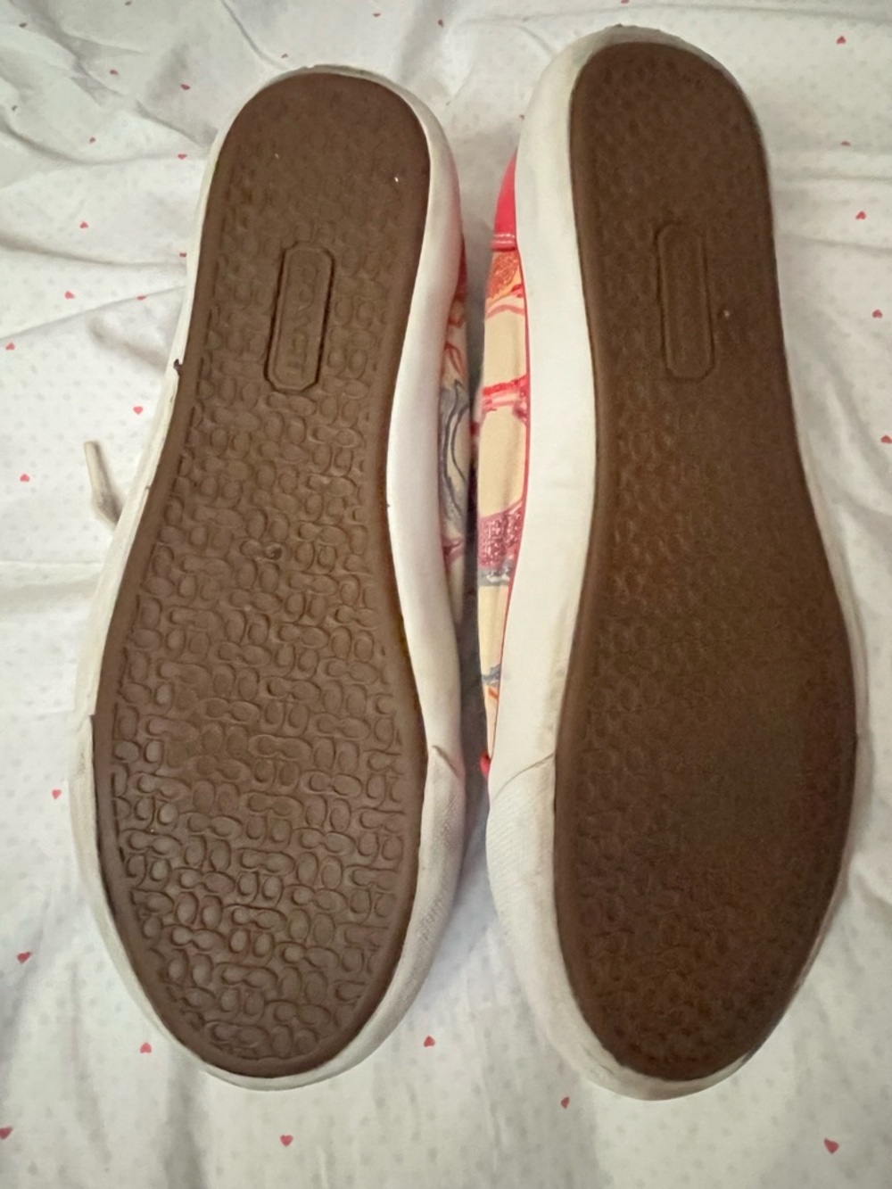 Coach Signature Canvas Low-Top Sneakers with Pink Trim - Picture 5 of 7